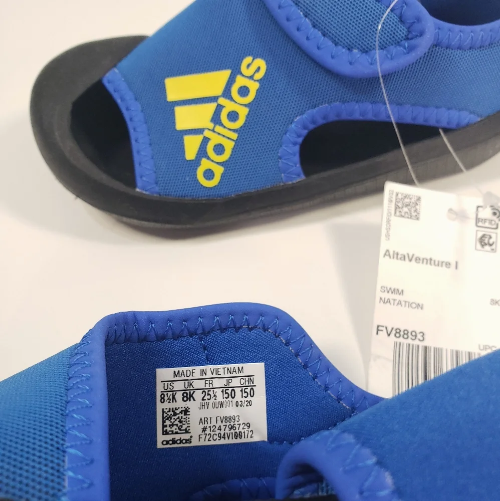 8.5K Adidas Altaventure Sandal Blue Yellow Kids Toddler Beach Water Swim shoes